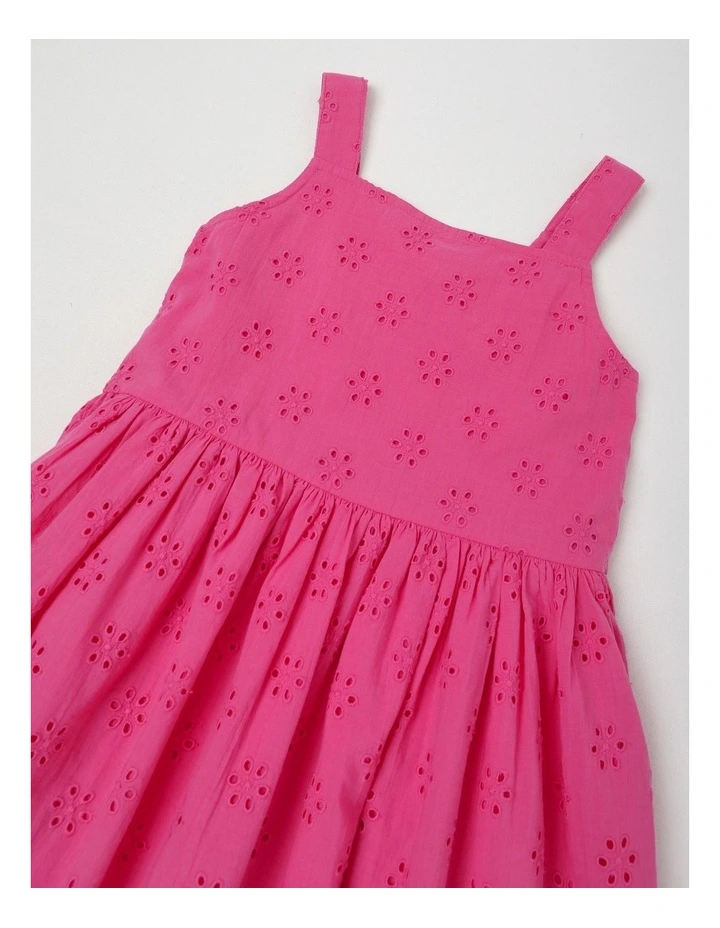 Wide Strap Dress With Back Bow in Pink image 2