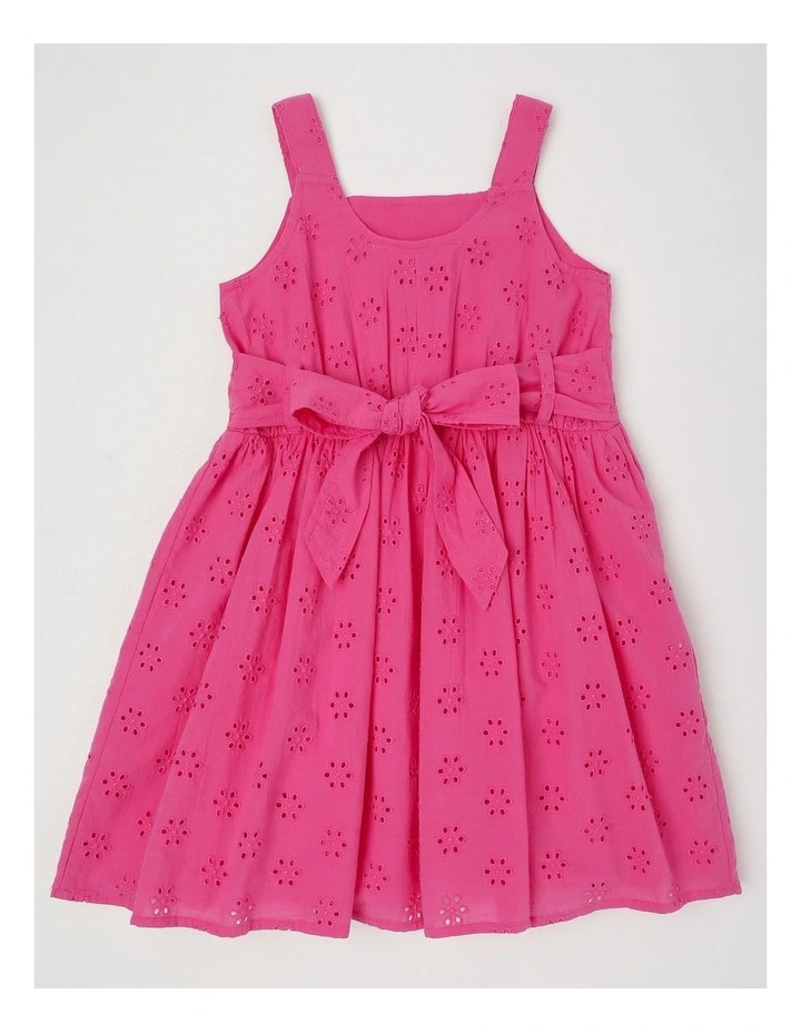 Wide Strap Dress With Back Bow in Pink image 3