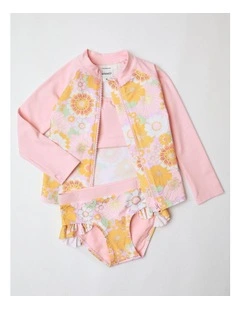3 Piece Swim Set in Pink