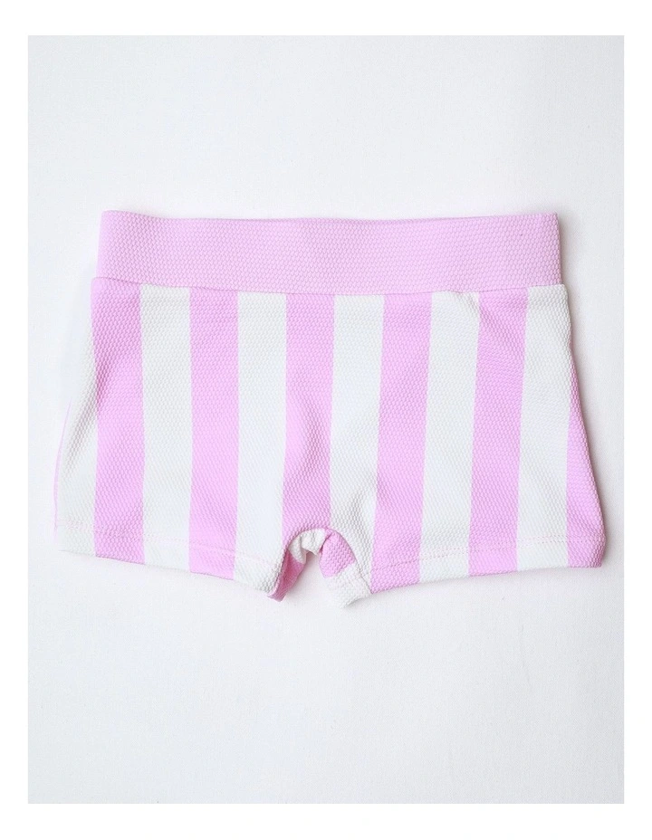 Long Sleeve Rashvest and Short Set in PInk image 4
