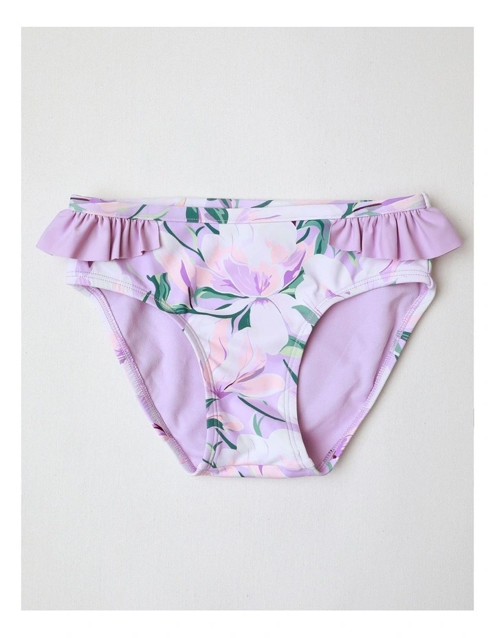 Long Sleeve Rashvest Bikini Bottom Set in Lilac image 4