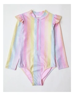 Long Sleeve One Piece Rashie in Rainbow