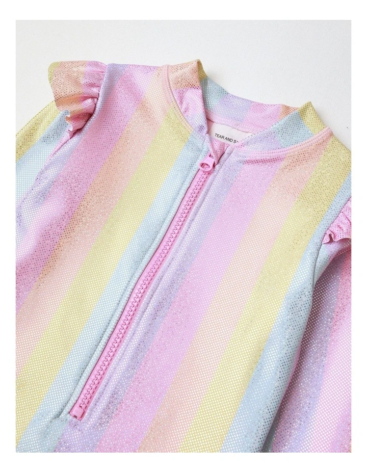 Long Sleeve One Piece Rashie in Rainbow image 2