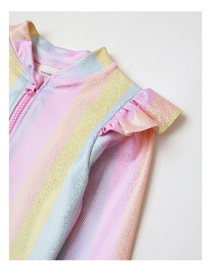 Long Sleeve One Piece Rashie in Rainbow image 4