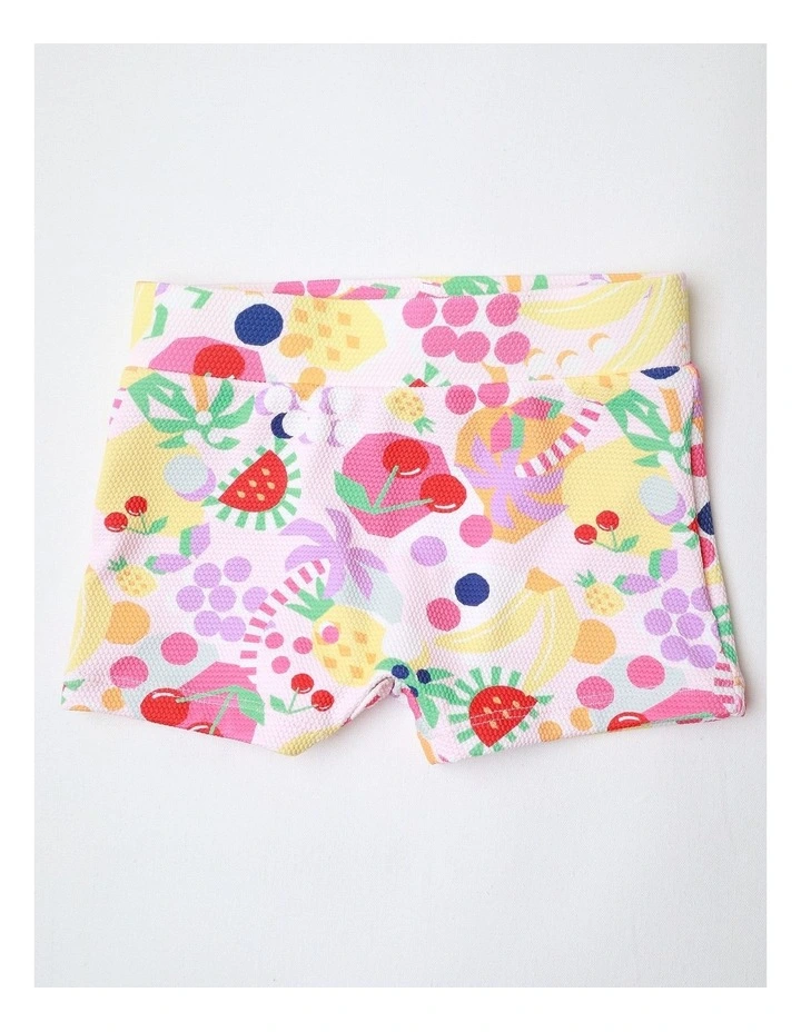 Long Sleeve Rashvest and Short Set in Multicolour image 4