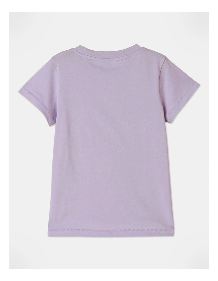 Essential Smile Lauh Shine Puff Print Tee in Lilac image 4