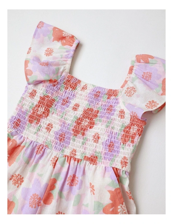 Flounce Sleeve Playsuit in Lilac image 2