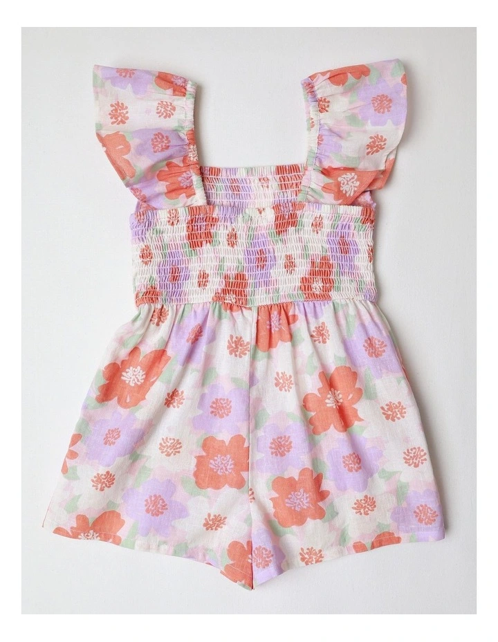 Flounce Sleeve Playsuit in Lilac image 3