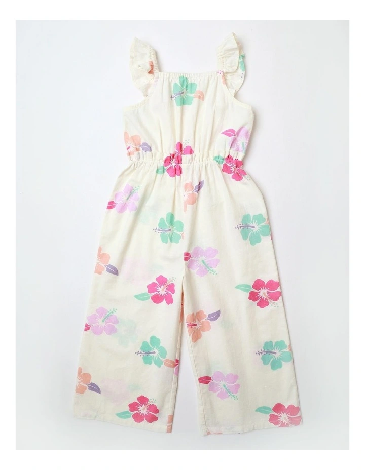 Flutter Sleeve Playsuit in White image 1