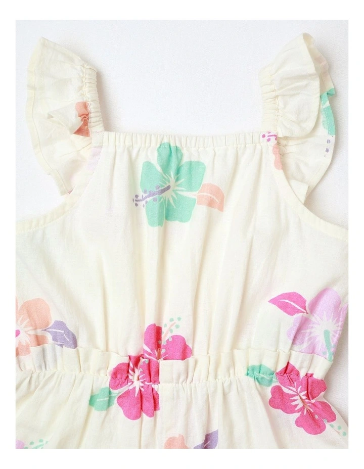 Flutter Sleeve Playsuit in White image 2