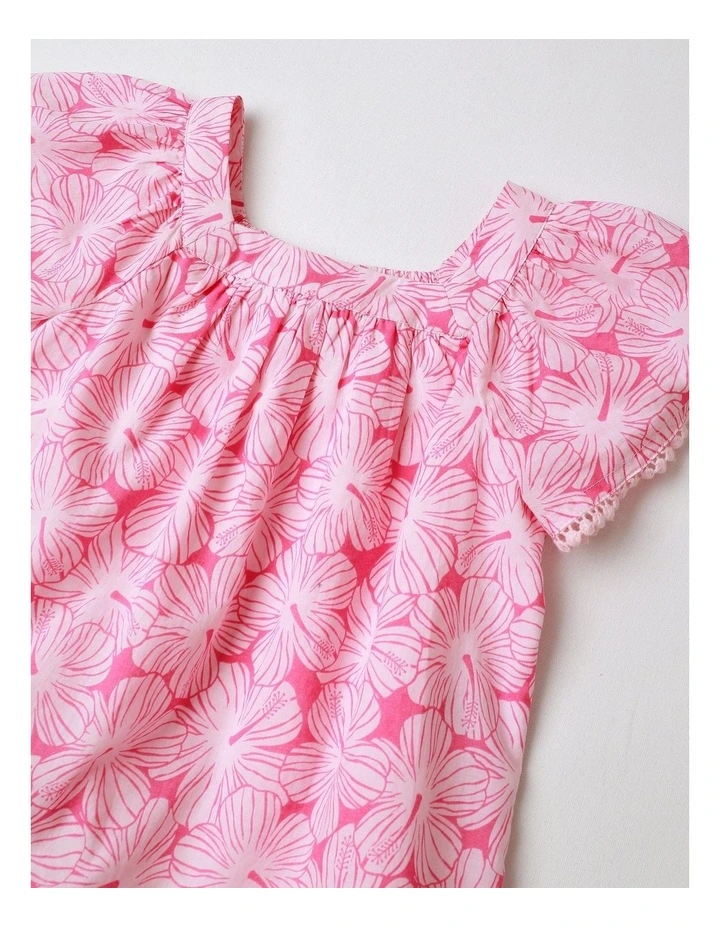 Matching Set With Pom Pom Trim in Pink image 2