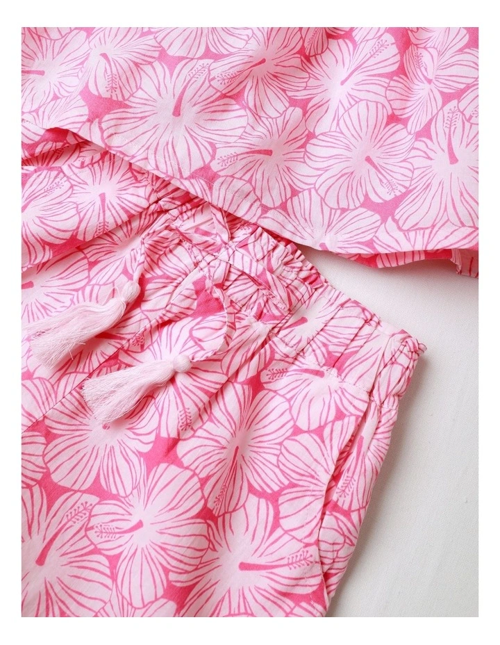 Matching Set With Pom Pom Trim in Pink image 5