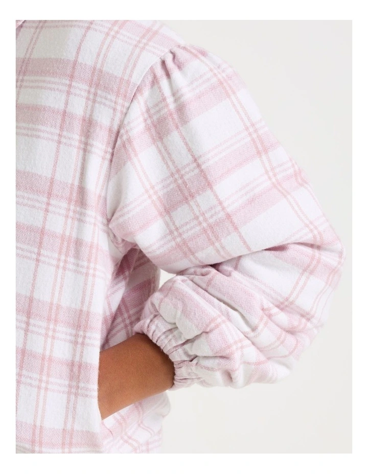 Check Bomber Jacket in Pink image 3