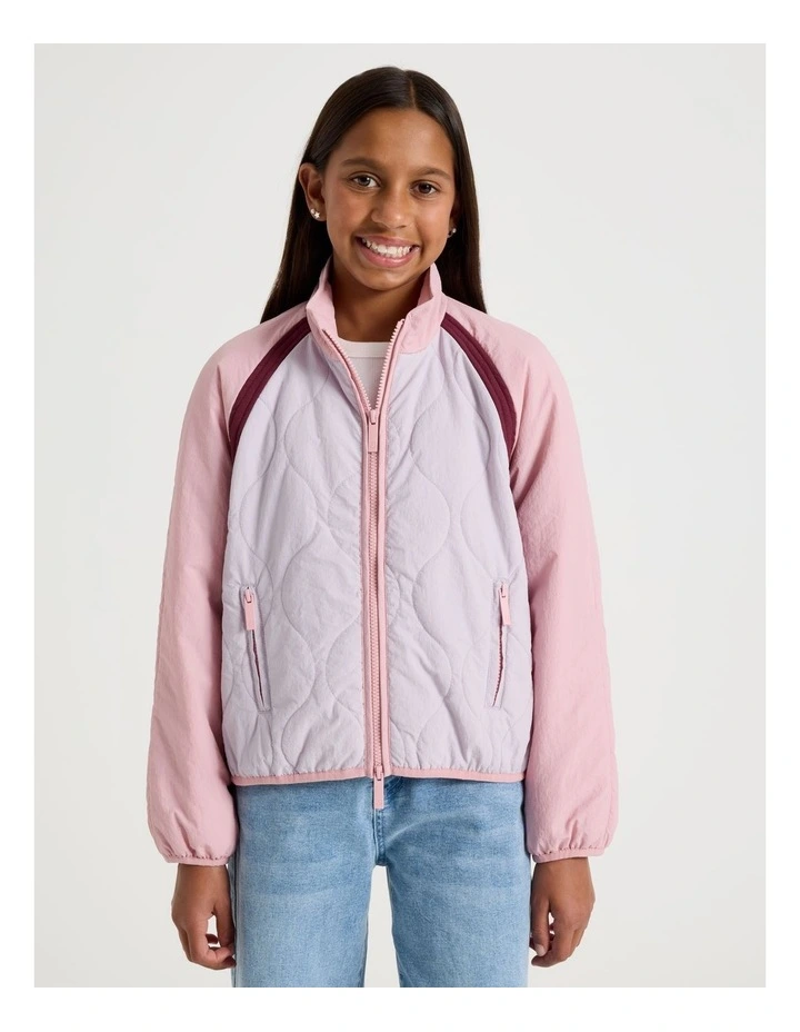 Quilted Nylon Jacket in Multi image 1