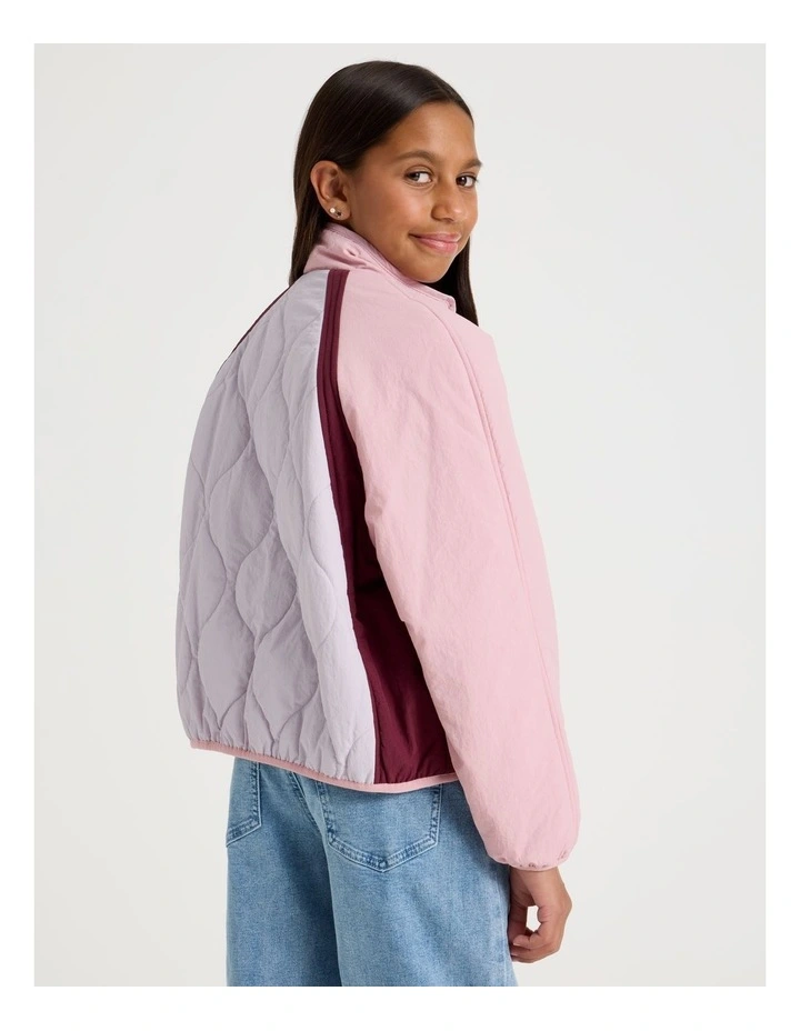 Quilted Nylon Jacket in Multi image 4