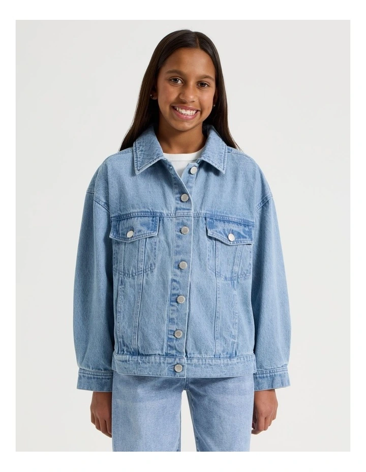Oversized Denim Jacket in Denim image 2