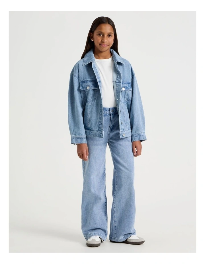 Oversized Denim Jacket in Denim image 3