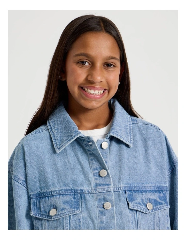 Oversized Denim Jacket in Denim image 4