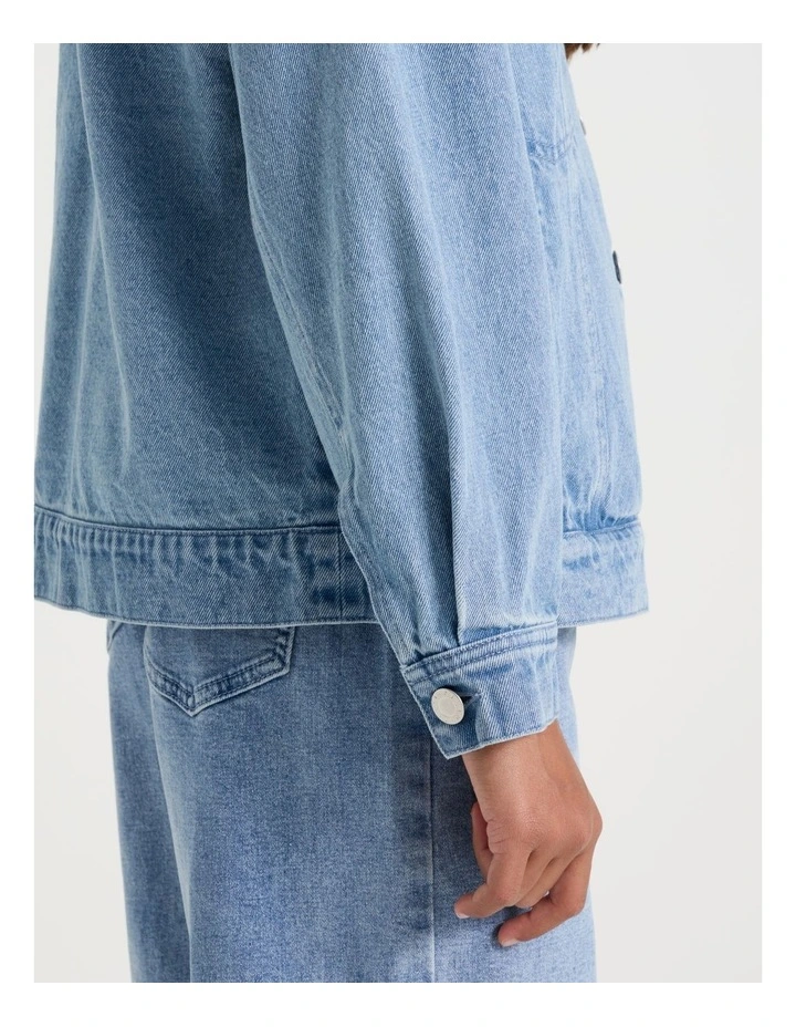 Oversized Denim Jacket in Denim image 5