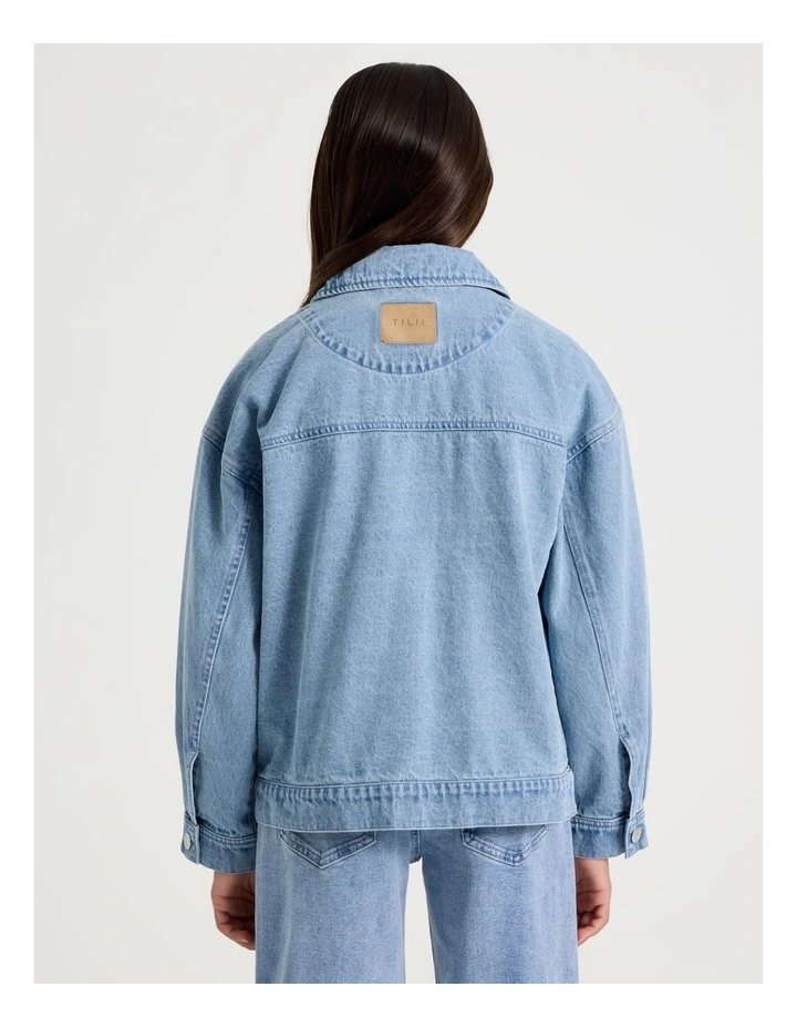 Oversized Denim Jacket in Denim image 6