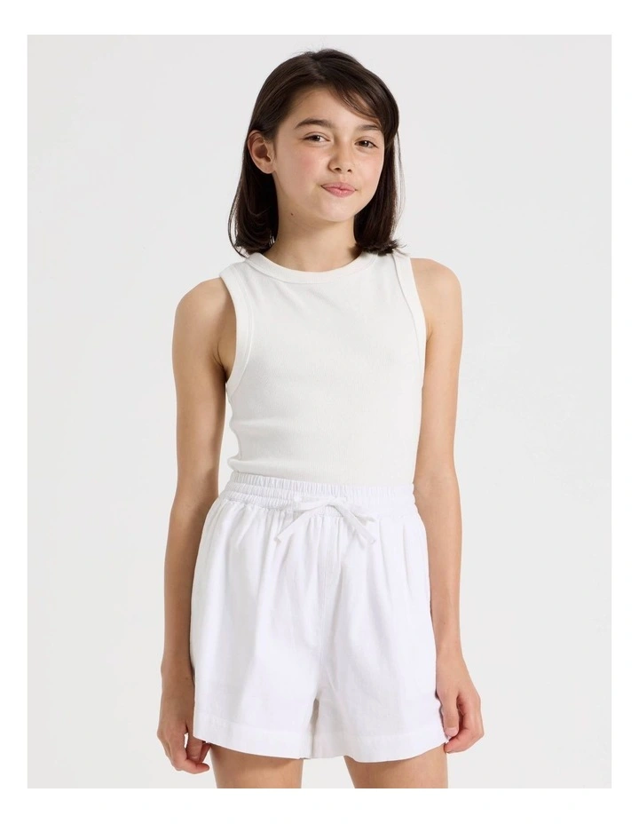Sunday Club Basic Rib Tank in White image 1