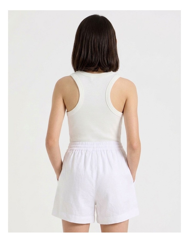 Sunday Club Basic Rib Tank in White image 4