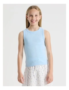 Sunday Club Basic Rib Tank in White