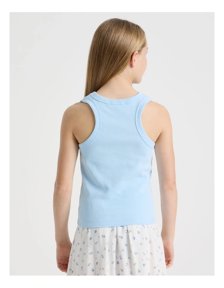 Sunday Club Basic Rib Tank in White image 5