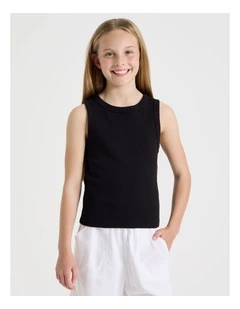 Sunday Club Basic Rib Tank in White