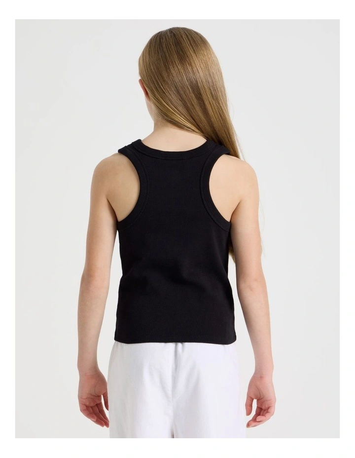 Sunday Club Basic Rib Tank in White image 5