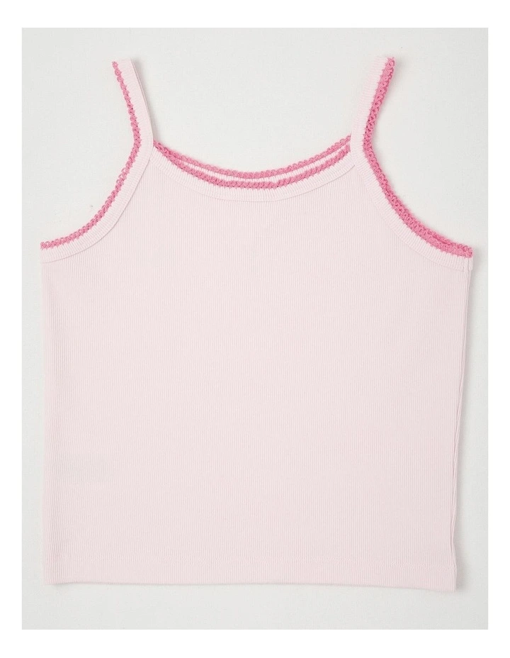 Fashion Tank with Sequin Flowers in Pink image 3
