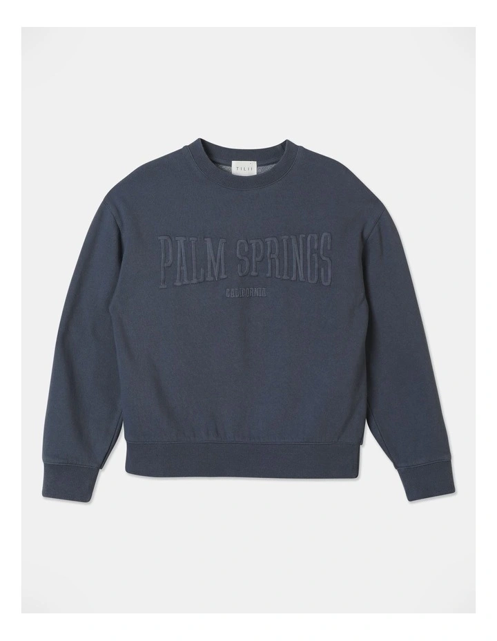 Essentials Crew Neck Sweat Top in Charcoal image 1