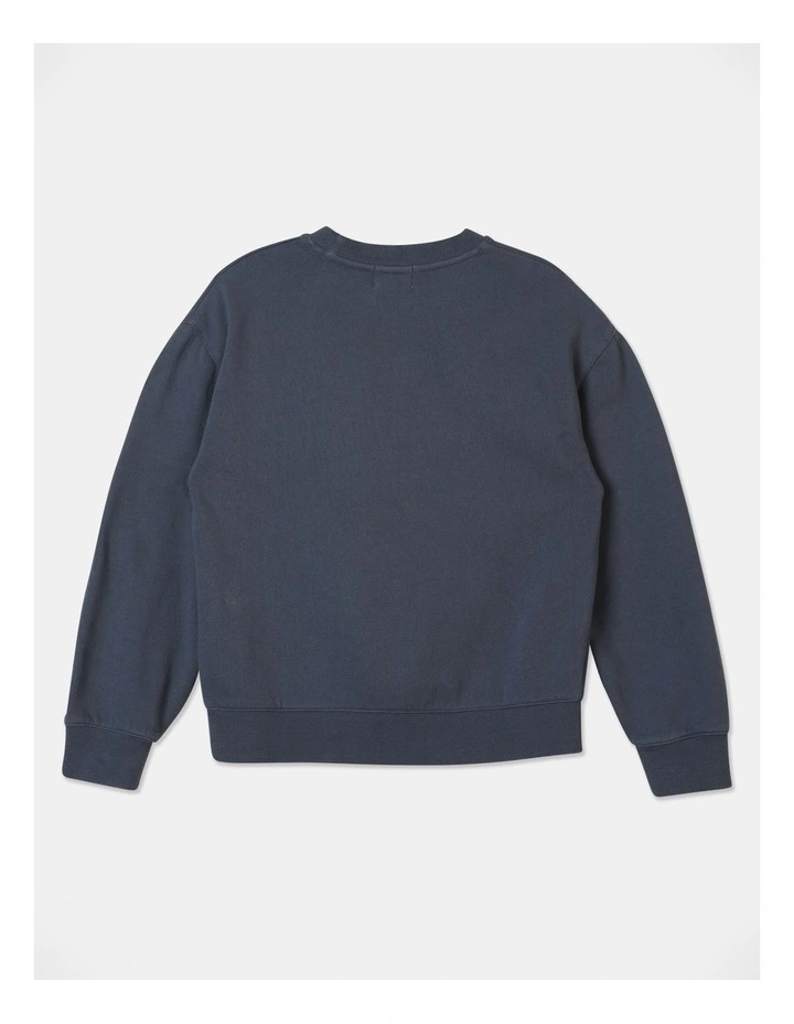 Essentials Crew Neck Sweat Top in Charcoal image 4