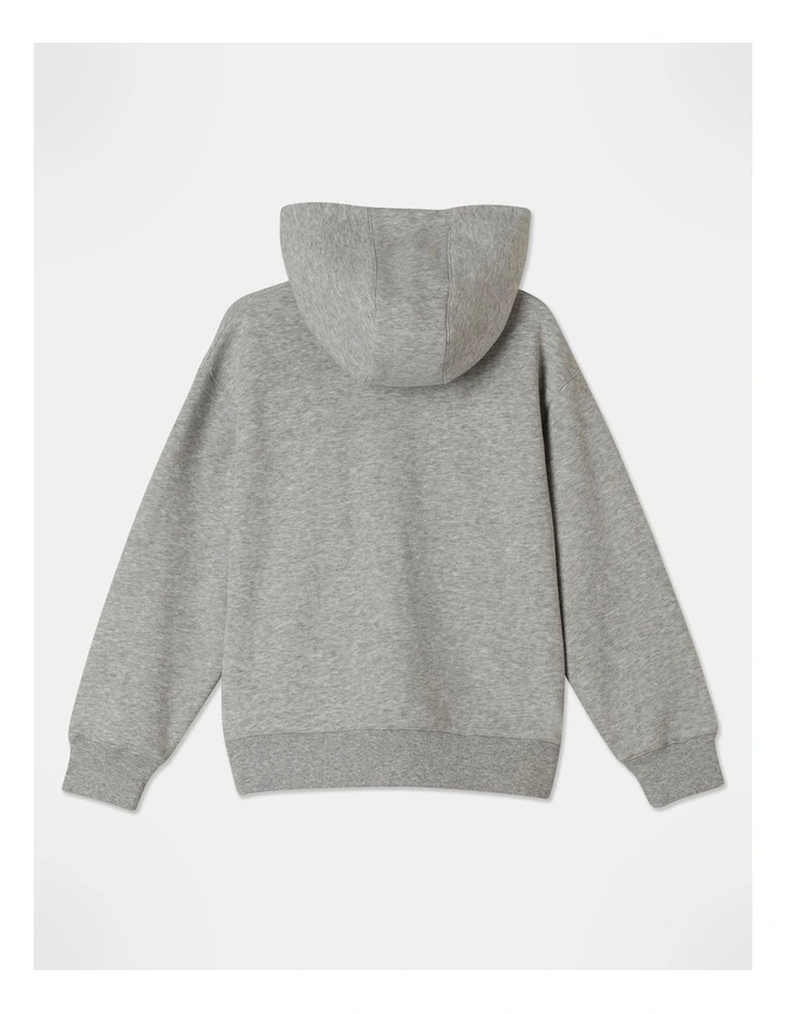 Fleece Zip Thru Sweat Top in Rainbow image 3