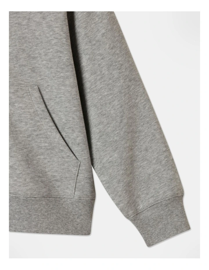 Fleece Zip Thru Sweat Top in Rainbow image 4