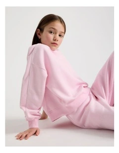 Sunday Club Oversized Crew Sweat in Pink