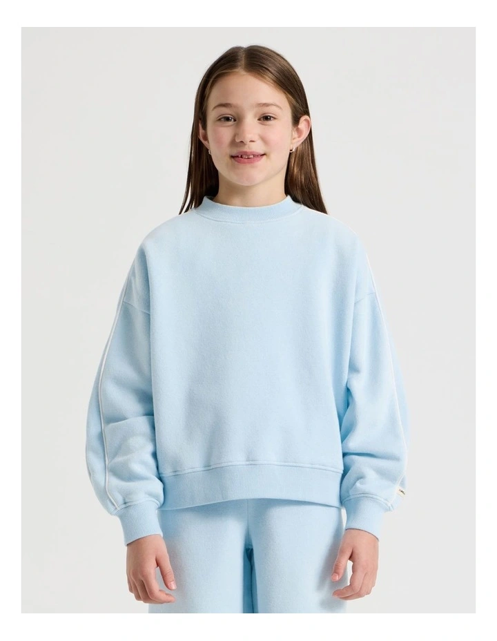 Sunday Club Oversized Crew Sweat in Light Blue image 4