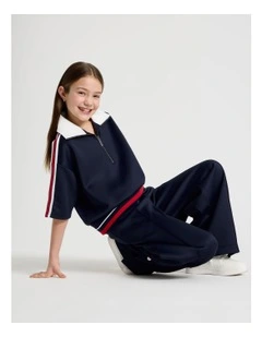 Scuba 1/4 Zip Sweat Top in Navy