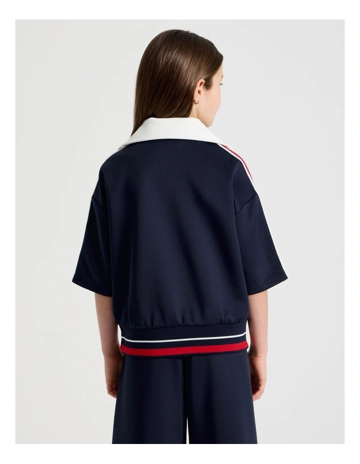 Scuba 1/4 Zip Sweat Top in Navy image 6