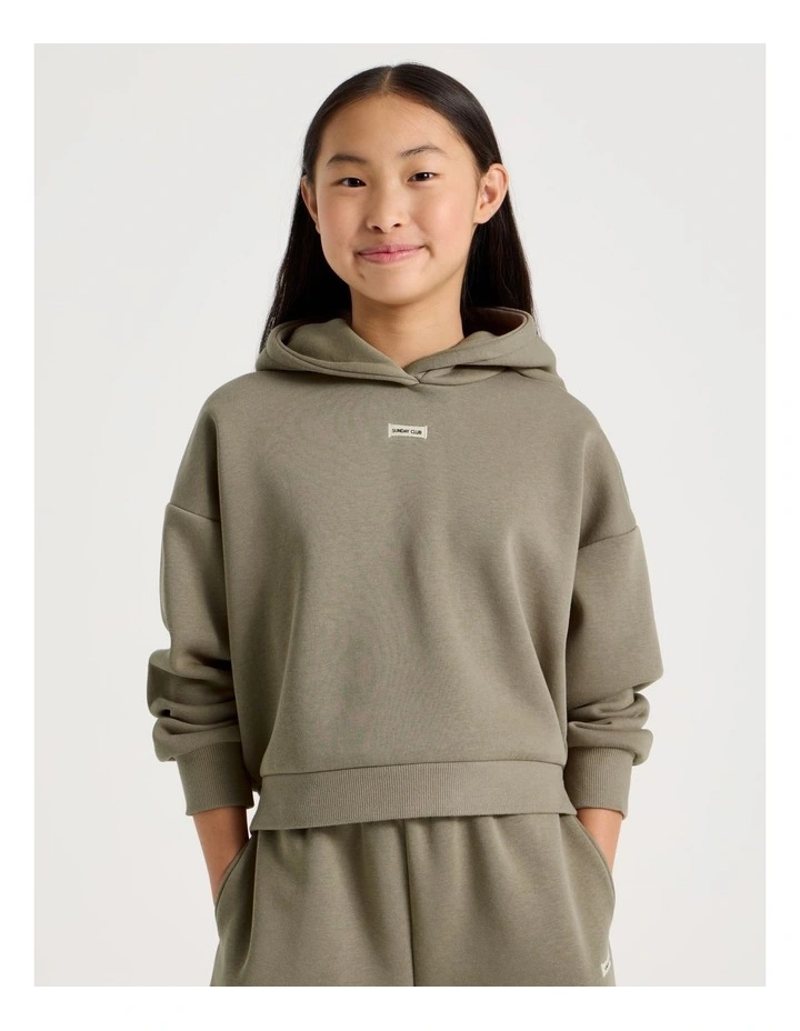 Sunday Club Super Luxe Oversized Hoodie in Washed Brown image 2