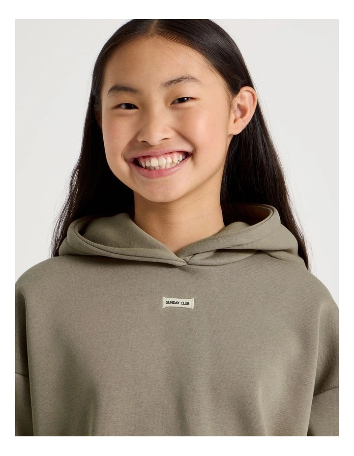 Sunday Club Super Luxe Oversized Hoodie in Washed Brown image 4