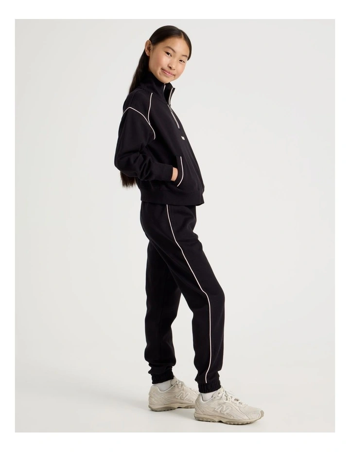 Sunday Club Oversized 1/4 Zip Jumper in Black image 5