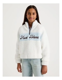 Mont Blanc Contrast Panel Jumper in White