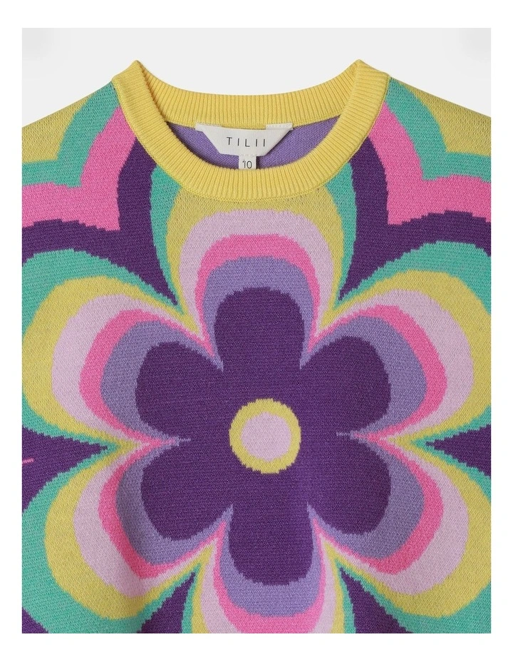 Knitted Jacquard Jumper in Rainbow image 2
