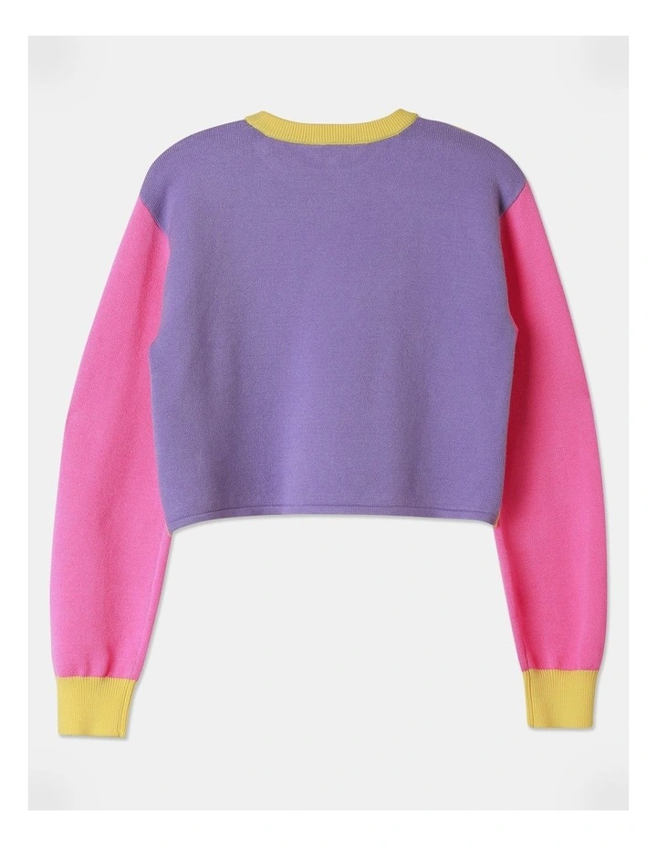 Knitted Jacquard Jumper in Rainbow image 3