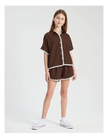 Linen Shirt in Brown