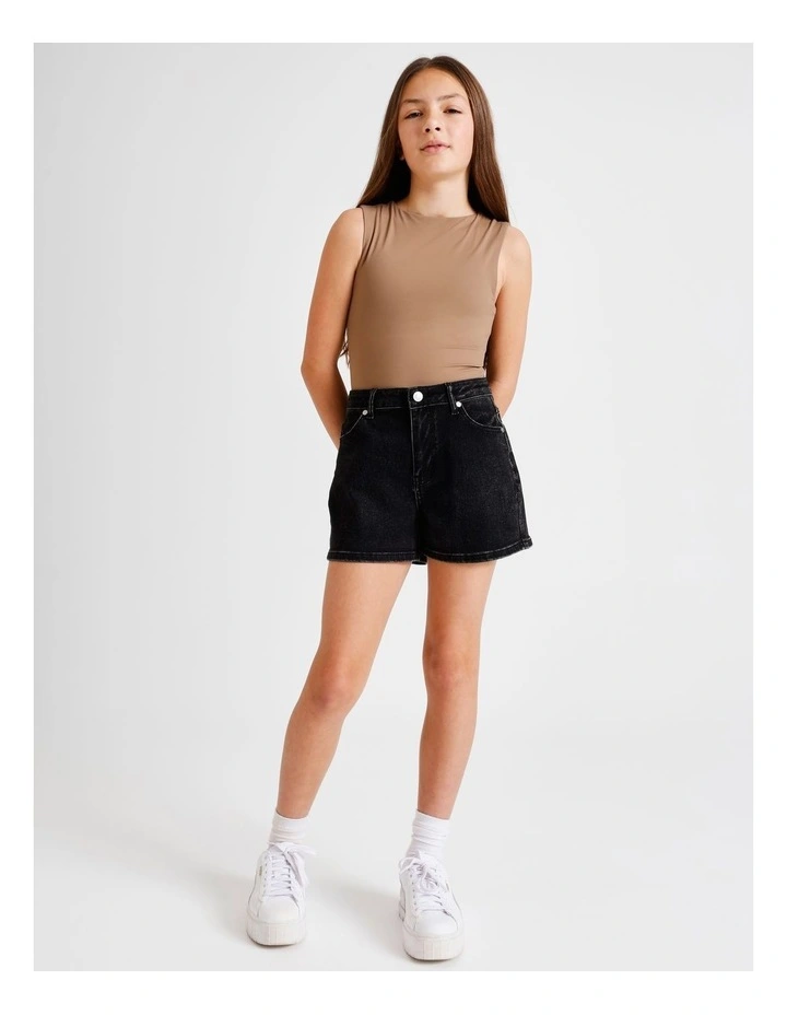 Sleeveless Soft Touch Bodysuit in Brown image 3