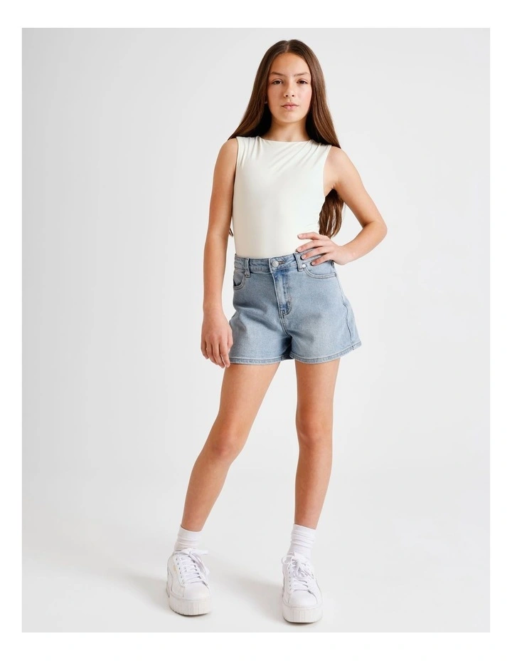 Sleeveless Soft Touch Bodysuit in White image 3