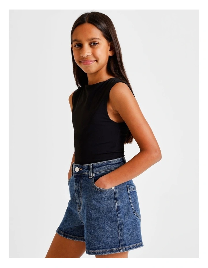 Sleeveless Soft Touch Bodysuit in Black image 3