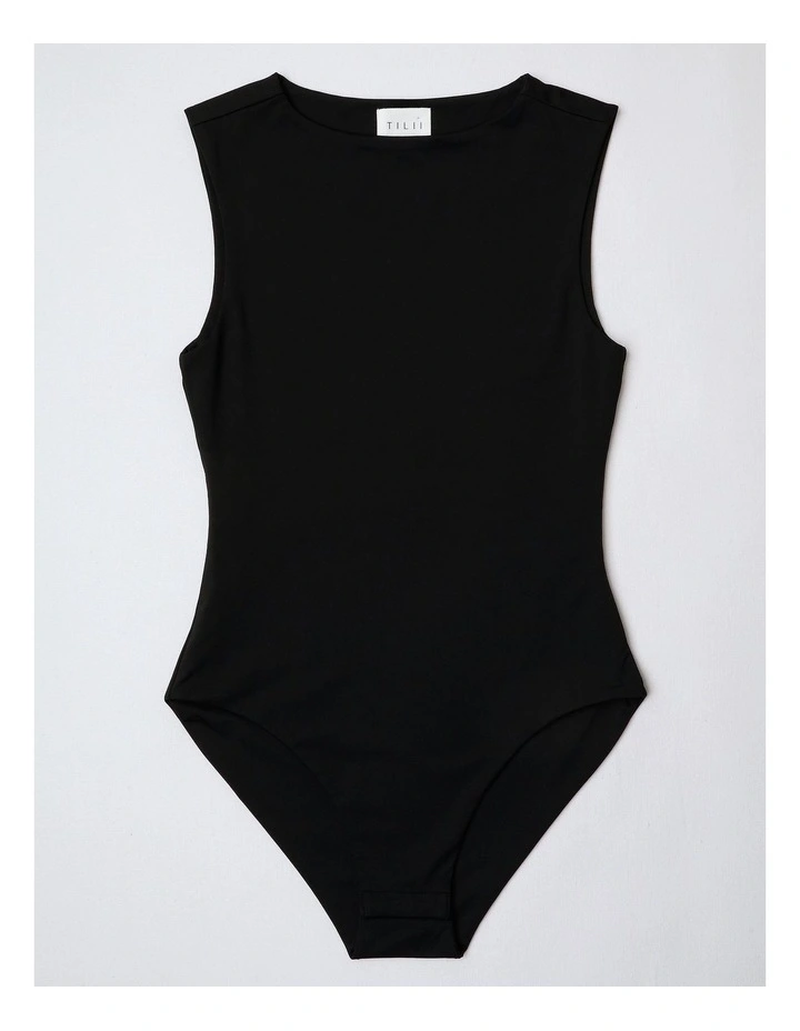 Sleeveless Soft Touch Bodysuit in Black image 6
